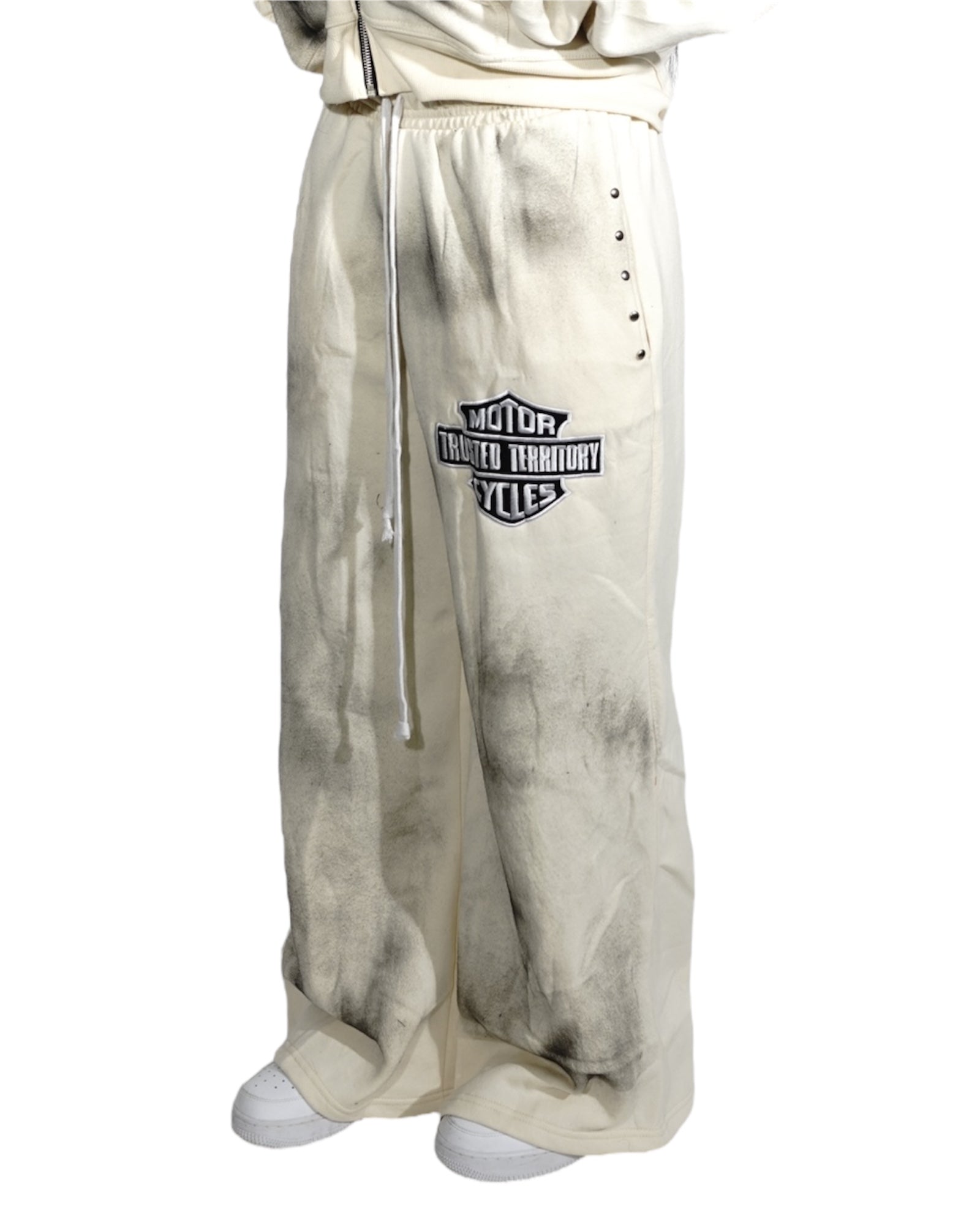 Dirty Biker Cream Pants